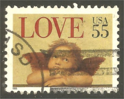 XW01-0518 USA 1995 Love 55c Ange Angel Ange Angel Cherub Chérubin - Used Stamps