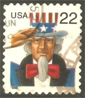 XW01-0490 USA 1998 Oncle Uncle Sam Chapeau Hat Drapeau Flag - Oblitérés