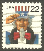 XW01-0489 USA 1998 Oncle Uncle Sam Chapeau Hat Drapeau Flag Bandera Rosario - Postzegels