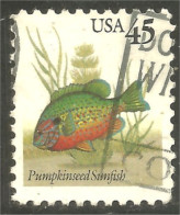 XW01-0475 USA Poisson Pumpkinseed Sunfish Fish Fische Pesce - Fishes