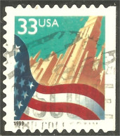 XW01-0465 USA 1999 Drapeau Flag City Side Booklet Carnet Côté - Used Stamps