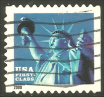 XW01-0467 USA 2000 Statue Of Liberty Liberté Side Booklet Carnet Côté - Usados