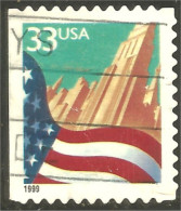 XW01-0463 USA 1999 Drapeau Flag City Side Booklet Carnet Côté - Used Stamps