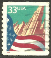 XW01-0459 USA 1999 Drapeau Flag City Coil Roulette - Gebraucht