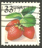 XW01-0455 USA 1999 Strawberry Fraise Side Booklet Carnet Côté - Used Stamps