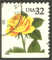 XW01-0451 USA 1996 Yellow Rose Jaune Corner Booklet Carnet Coin - Usati