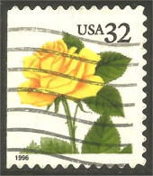 XW01-0453 USA 1996 Yellow Rose Jaune Side Booklet Carnet Côté - Autres & Non Classés