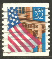 XW01-0450 USA 1996 Drapeau Flag Over Porch Coil Roulette - Timbres