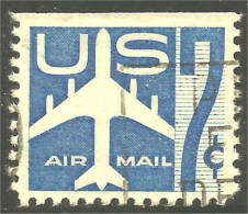 XW01-0442 USA 1958 Airmail Silhouette Avion Airplane Airliner Flugzeug Aereo 7c Blue Top Booklet Carnet - Flugzeuge