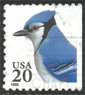 XW01-0430 USA 1995 Oiseau Bird Vogel Uccello Blue Jay Geai Bleu Còté Carnet Booklet Side - Other & Unclassified