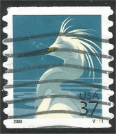 XW01-0428 USA Oiseau Bird Vogel Uccello Aigrette Egret Heron Coil Roulette Plate Number - Autres & Non Classés