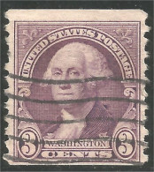 XW01-0403 USA President George Washington 3c Violet Roulette Coil - Other & Unclassified