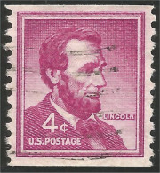 XW01-0407 USA President Abraham Lincoln 4c Violet Roulette Coil - Autres & Non Classés