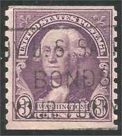 XW01-0402 USA President George Washington 3c Violet Roulette Coil - Francobolli In Bobina