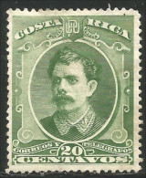 XW01-0390 USA 1889 President Soto Alfaro 20c Green Vert - Costa Rica