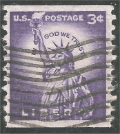 XW01-0384 USA Statue Liberty Liberté 3c Violet Roulette Coil - Sonstige & Ohne Zuordnung