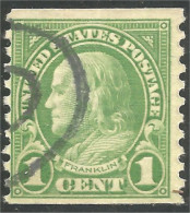 XW01-0372 USA President Benjamin Franklin 1c Vert Green Roulette Coil - Other & Unclassified