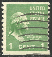 XW01-0366 USA President George Washington 1c Vert Green Roulette Coil - Sonstige & Ohne Zuordnung