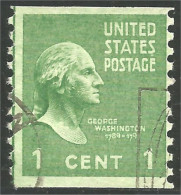 XW01-0367 USA President George Washington 1c Vert Green Roulette Coil - Rollenmarken