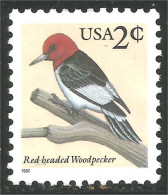 XW01-0359 USA Red-headed Woodpecker Oiseau Bird Vogel Pic à Tête Rouge Pivert No Gum - Autres & Non Classés