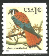 XW01-0358 USA American Kestrel Oiseau Bird Rapace Raptor Crécerelle D'Amérique Coil Roulette No Gum - Otros & Sin Clasificación