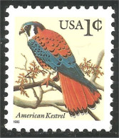 XW01-0351 USA American Kestrel Oiseau Bird Rapace Raptor Crécerelle D'Amérique No Gum - Arends & Roofvogels