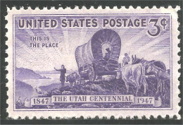 XW01-0342 USA Utah Centennial Cheval Horse Vache Coe Kuh Pferd Boeuf Ox No Gum - Other & Unclassified