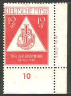 XW01-0288 Deutche Post Journée Timbre Stamp Day MH * Neuf - Andere & Zonder Classificatie