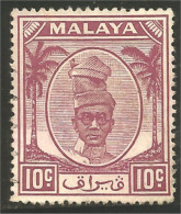 XW01-0270 Malaya 10c Rose - Malaysia (1964-...)