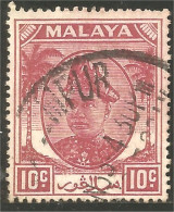XW01-0267 Malaya 10c Rose - Maleisië (1964-...)