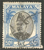 XW01-0271 Malaya 50c Black Blue - Malaysia (1964-...)