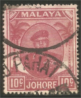 XW01-0268 Malaya Johor 10c Rose - Malesia (1964-...)