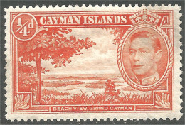 XW01-0229 Cayman Beach View Vue Plage George VI MH * Neuf - Used Stamps