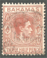 XW01-0215 Bahamas George VI Three Half Pence - Andere & Zonder Classificatie