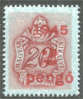 XW01-0188 Hungary Taxe Postage Due 2 Surcharge 1945 MH * Neuf - Andere & Zonder Classificatie