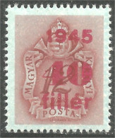 XW01-0201 Hungary Taxe Postage Due 40 Surcharge 1945 MH * Neuf - Altri & Non Classificati