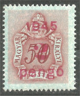 XW01-0189 Hungary Taxe Postage Due 2 Surcharge 1945 MH * Neuf - Otros & Sin Clasificación
