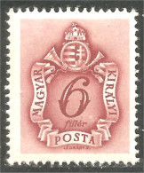 XW01-0181 Hungary Taxe Postage Due 6 MH * Neuf - Andere & Zonder Classificatie