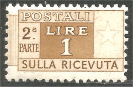 XW01-0170 Italy Paquet Parcel 1 Lire MH * Neuf - Ohne Zuordnung