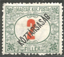XW01-0175 Hungary Taxe Postage Due 2 MH * Neuf - Sonstige & Ohne Zuordnung