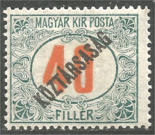 XW01-0178 Hungary Taxe Postage Due 40 MH * Neuf - Other & Unclassified