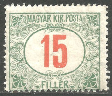 XW01-0172 Hungary Taxe Postage Due 15 MH * Neuf - Sonstige & Ohne Zuordnung