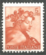 XW01-0154 Italy 5 Lire Sistine Chapel Sixtine Head Slave Tête Esclave MH * Neuf - Non Classificati