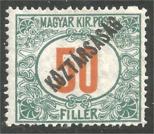 XW01-0144 Hungary Taxe Postage Due 50 Surcharge MNH ** Neuf SC - Otros & Sin Clasificación