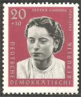 XW01-0138 Germany DDR Hertha Lindner Victime Nazi Victim MNH ** Neuf SC - Other & Unclassified