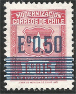 XW01-0119 Chili Armoiries Coat Arms Surcharge 0.50 MH * Neuf - Chile
