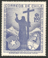 XW01-0114 Chili Santiago Buenos Aires 1953 Armoiries Coat Arms MH * Neuf - Stamps