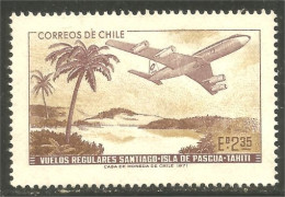 XW01-0087 Chili Avion Airplane Flugzeug Aereo Aviation Santiago Paques Easter Tahiti MNH ** Neuf SC - Avions