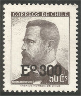 XW01-0068 Chile German Riesco Surcharge E300 MNH ** Neuf SC  - Cile