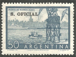 XW01-0054 Puerto Harbour Buenos Aires Grue Crane Bateau Ship Schiff Oficial MH * Neuf - Schiffe